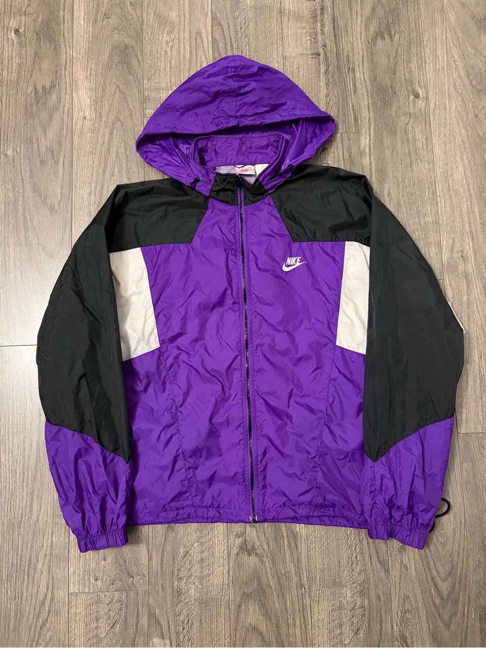 Vintage 90s Nike Purple Black Windbreaker Jacket